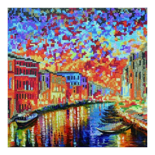 Picture of CRYSTAL ART VENICE CANAL 30X30CM